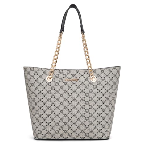 Image of Handbags for Women Chain Shoulder Vegan Leather Tote Bag Top Handle Handbag