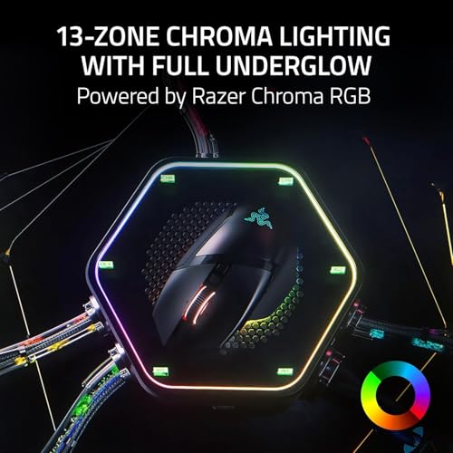 Image of Razer Basilisk V3 Pro 35K Wireless Gaming Mouse: HyperScroll Tilt Wheel - 35K DPI Optical Sensor Gen 2-13 Customizable Controls - Chroma RGB - Optical Switches Gen 3 - Up to 140 Hr Battery - Black