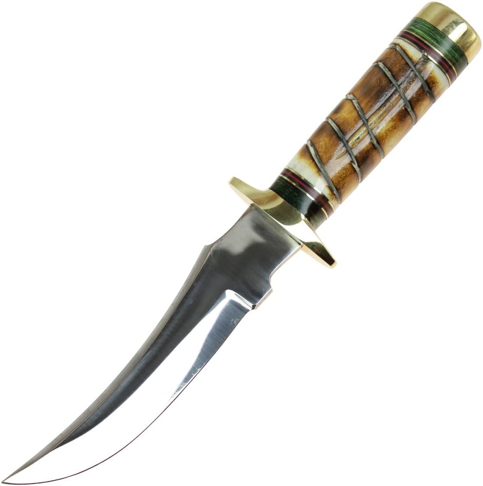 Wild Stag Stainless J2 Steel Polished Knife Bone Handle Green