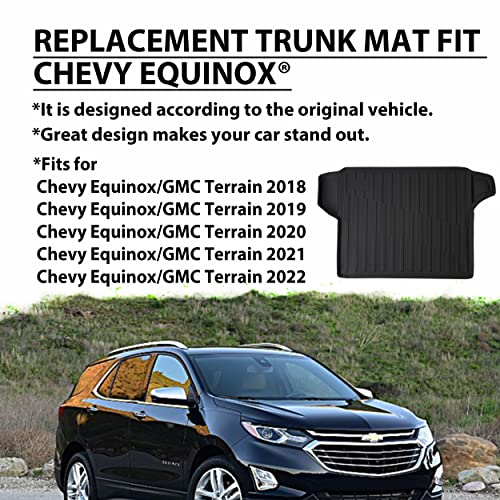Custom Fit For Premium Cargo Liner Chevrolet Equinox/Gmc Terrain 2018 2019 2020 2021 2022 Trunk Mat Liner All Weather Anti-Slip Tpv Rear Cargo Liner Upgrade Material - 100% Protection #TOP2