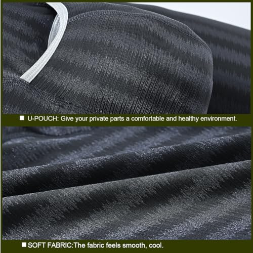 ZONBAILON Mens Underwear Satin Ice Silk Horizontal Fly Boxer Briefs with Pouch3