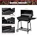 Royal Gourmet CC1830 30 Inch Barrel Charcoal Grill with Warming Rack, Outdoor BBQ Grill with 627 Sq. In. Grilling Space for Backyard, Patio and Parties, Black