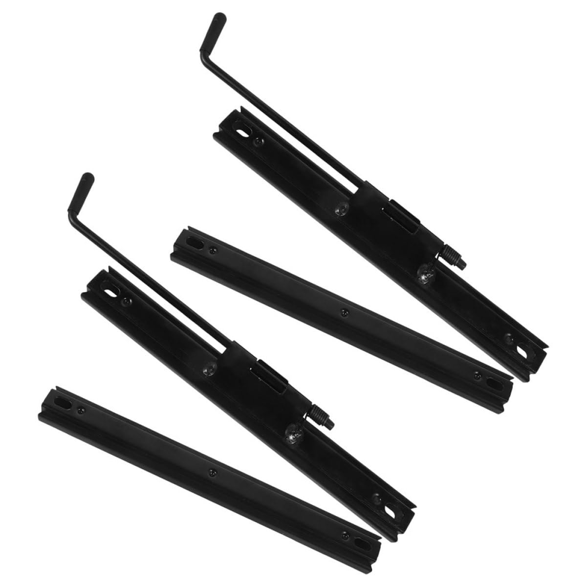 Ciieeo Kit 2 Paia Binari Scorrevoli per Sedile Racing in Ferro Nero Meccanismo di Regolazione e Posizionamento Regolabile per Riparazione Veicoli
