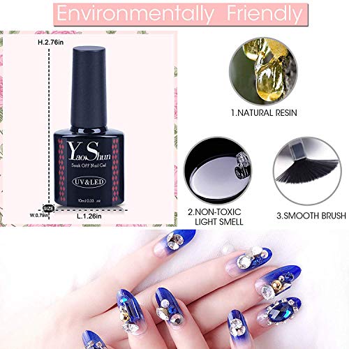 YaoShun Temperature Color Changing Gel - Gel Polish UV Gel 6pcs Soak Off Nail Gel Kit Mixed Colors 10ml #007 - Thumbnail 7
