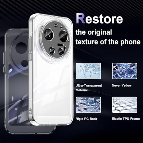 Image of Case for Xiaomi 17 Ultra 5G, Military Grade Drop Protection Phone Case, Yellowing Resistant, Anti-Scratch Hard PC Back, Shockproof Hard Ultra-Thin Protective Cover, Clear