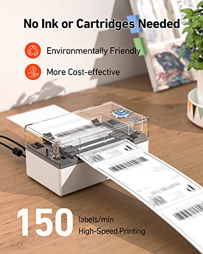 MUNBYN Shipping Label Printer P130, 4x6 USB Thermal Label Printer, Desktop Barcode Label Printer for Shipping Packages Home Small Business, Easy Setup Compatible with Mac, Windows, UPS, USPS - Image 3