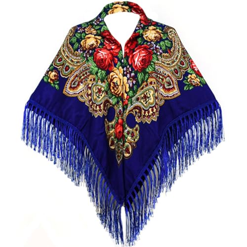 Russian Shawl Russian Style Muffler Warm Scarf with Tassel 43.3