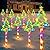 WdtPro Solar Christmas Pathway Lights Outdoor Decorations, 10 Pack Xmas Tree Candy Lights for Yard Walkway Lawn Porch, 10 Modes Led Waterproof Garden Patio Stake Lights Holiday Decor