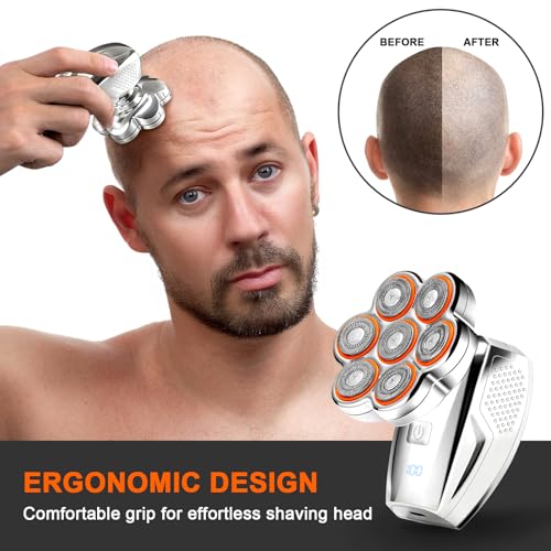 Image of Head Shavers for Bald Men: 120min Long Time Use Rechargeable Electric Razor - Waterproof Wet Dry Shaving - Professional Grooming Kit for Balder