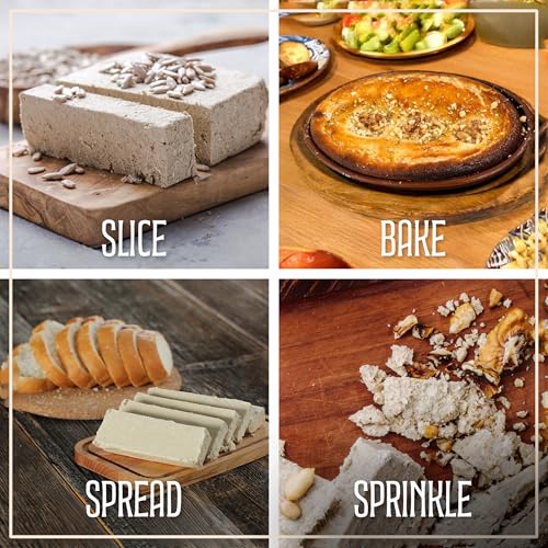 Eastanbul Halvah, 10.6oz, Turkish Halva, Tahini Halva, Plain Tahini Halvah Candy, Traditional Sesame Dessert, Vegan, Gluten Free, Non-GMO, Halwa, Halawa