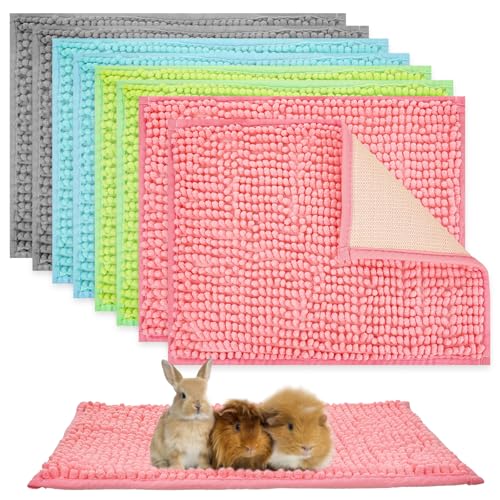 Ysglory 8 Pcs Guinea Pig Cage Liners Washable Fleece Bedding Line...