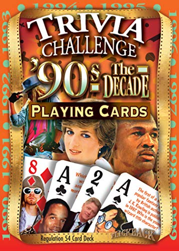 Flickback 1990's Decade Trivia Playing Cards: 35th or 30th Birthday