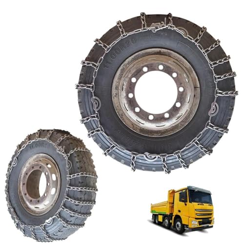 Car Tire Chains Snow Chains for Semi Trucks Snow Chains for Car Tires Universal Metal Tire Chains for SUV Trucks Pickup Trucks Semi Trucks Van Dually Trucks ATV Light Truck 9mm 2pcs 225/75R17.5