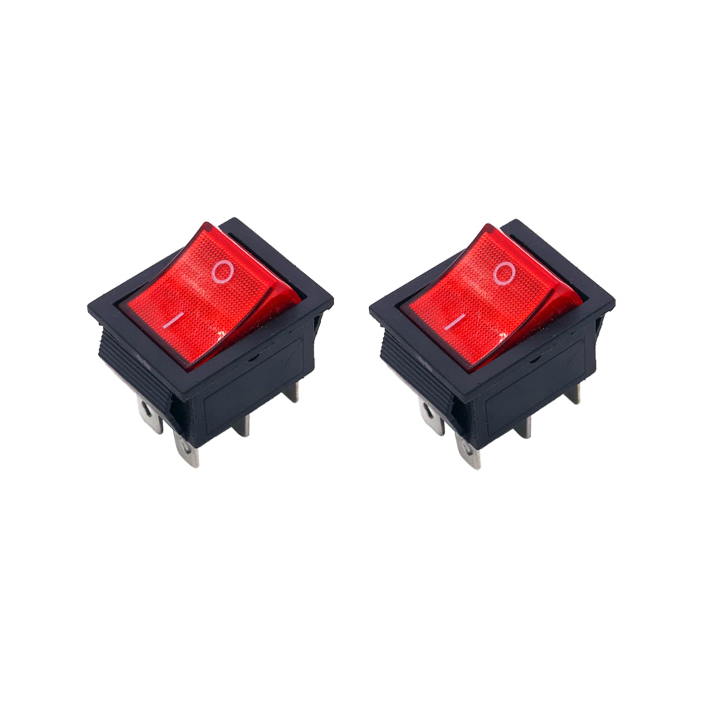 Electronic Spices KCD4 16a 250v Ac Red Color 6 Pin Dpdt Heavy Duty Plastic Rocker Switch With Indicator Pack of 2pcs (B0BFQ8BX9H) Amazon Price History, Amazon Price Tracker