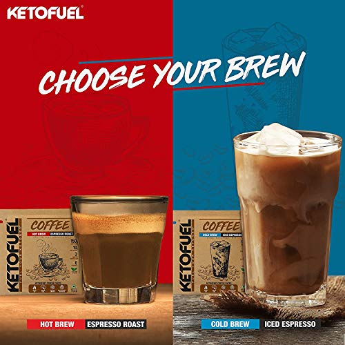 Image of NEULIFE️ Ketofuel Coffee Cold Brew (Iced Espresso) Keto MCT Coffee w /Coconut MCT Oil 10 packs