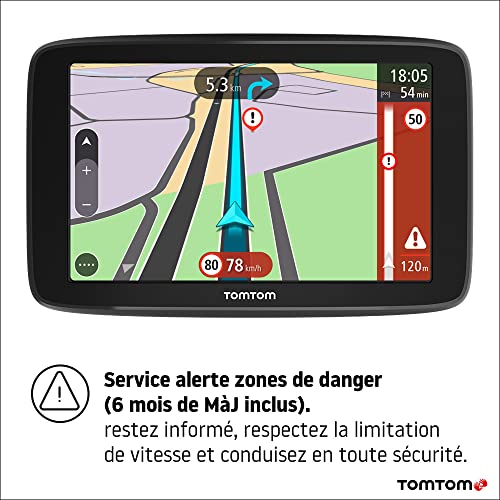 TomTom GPS pour Camping-Car et Caravane GO Camper Tour, écran 6" avec PI pour Camping-Car et Caravane, Mises à Jour Via Wi-FI, TomTom Traffic, Alertes des Zones de Danger et Cartes d'europe Noir - Image 7