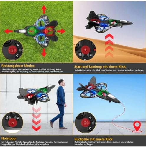 Image of Chettriyanshi Jet Airplane for Kids & Adults with Remote Control, 2.4GHz High Speed Plane Toy with LED Lights, Durable EPP Foam Aircraft, for Boys Girls Flying Toy