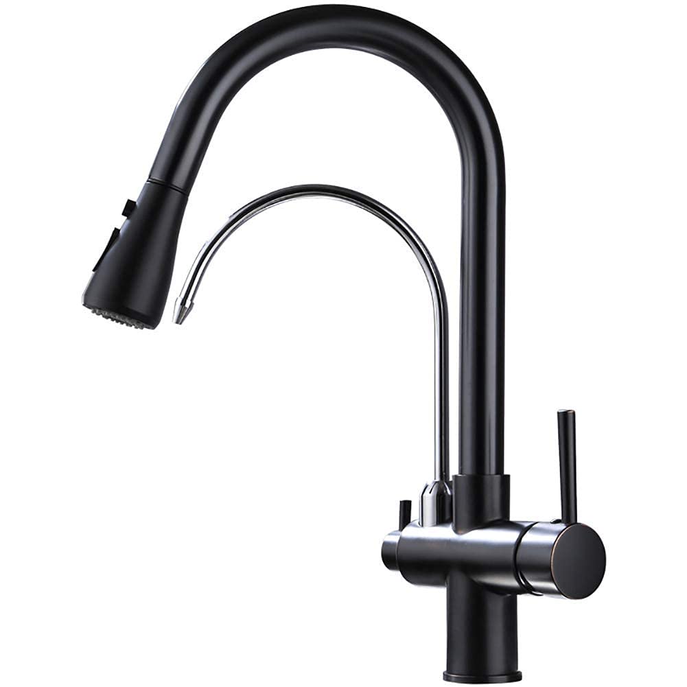 SaryEdge faucet Handle Kitchen with Pull Out Sprayer Drinking Faucet,360°Swivel High Arc Mixer Tap Water Filter Purifier Faucets Thriving，，