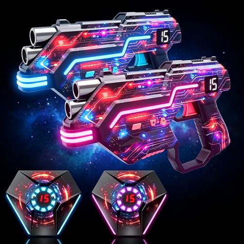 Laser Tag Guns and Vests Set of 2, Birthday Gift for 8 9 10 11 12 13 Year Old Boy and Girl, Lazer Tag Game Outdoor Activities for Kids, Teens & Adult, Toys for 8-12 Year Old Boys Girls