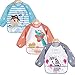 ElecMotive 3pcs Babero con Mangas Impermeable Babero de Manga larga Niños Niñas 8-36 Meses