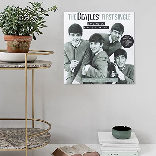 Poster sur toile The First Song by The Beatles – Décoration pour chambre à coucher – Paysage sportif – Cadre cadeau : 40… - Les Beatles, Paul McCartney, John Lennon, RIngo Starr, George Harrison Poster sur toile The First Song by The Beatles - Décoration pour chambre à coucher - Paysage sportif - Cadre cadeau : 40… – Image 5