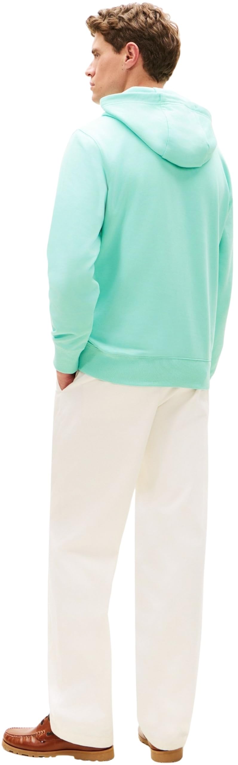 Tommy Hilfiger Herren Hoodie Essential Terry mit Bauchtasche, Türkis (Arctic Aqua), XS – Ansicht 2