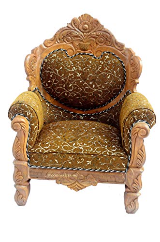 Image of Luxury Wooden Teakwwood Five Seater Sofa Set for Living Room (Honey Brown) Solid Wood Outdoor Chair 5 Seater Sofa | (21)