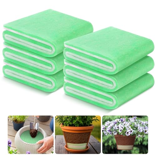 6 Pcs Flower Pot Filler Insert - 31.5 x 11.8Cuttable Soil Saver for Tall Planters-Lightweight Planter Drainage Material for Large Pots Prevent Root Rot Improve Airflow for Indoor Outdoor Gardening