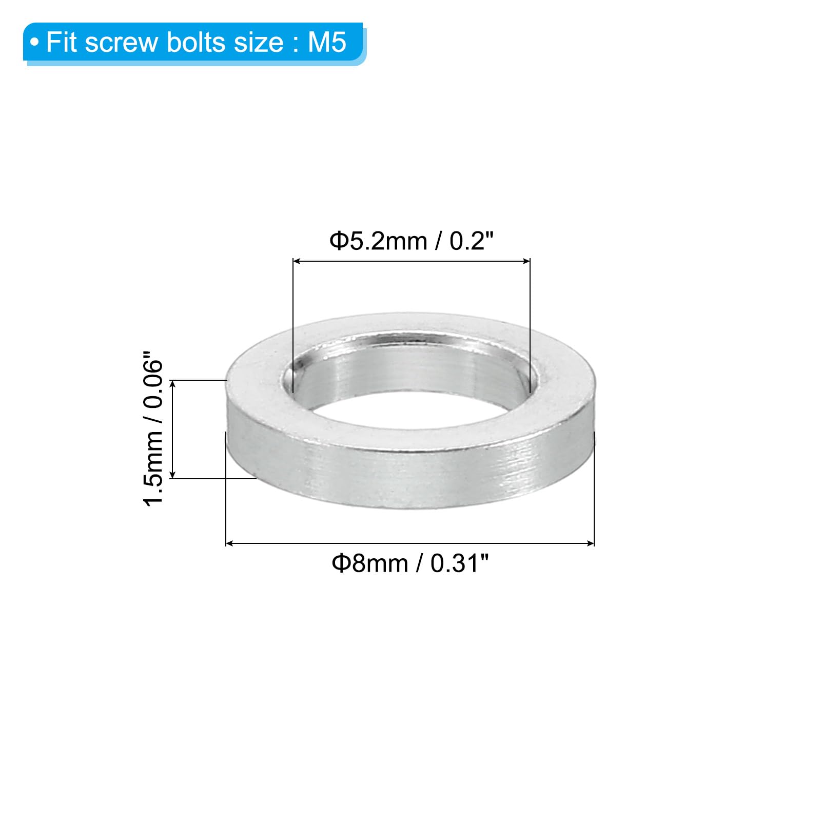 PATIKIL M5 Aluminum Spacers - Image 2
