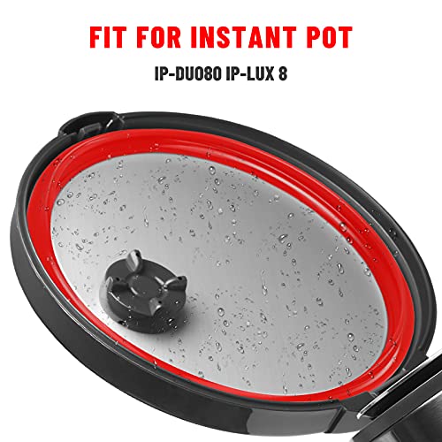 Mocoosy Silicone Sealing Ring for 8 qt Instant Pot 8 Quart Accessories Sealing Ring Sweet and Savory, BPA-free, Food-grade Silicone, Fit Instant Pot IP-DUO80 IP-LUX8 (Black, Red, Clear)