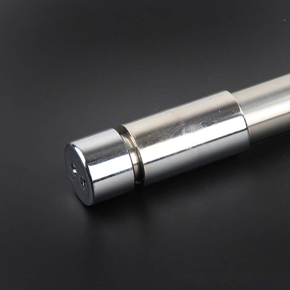 FOMIYES Stainless Steel Clothes Hanging Rod, Retractable Adjustable Pole Post Shelf Closet Hanger Organizer Garment Storage Bar Rack 35-63