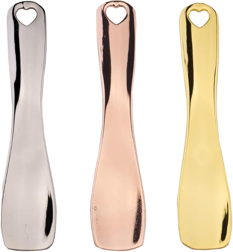 3 Pcs Metal Cosmetic Spoon Skincare Spatula Facial Cream Mask Spoon Beauty Scoop for Sampling