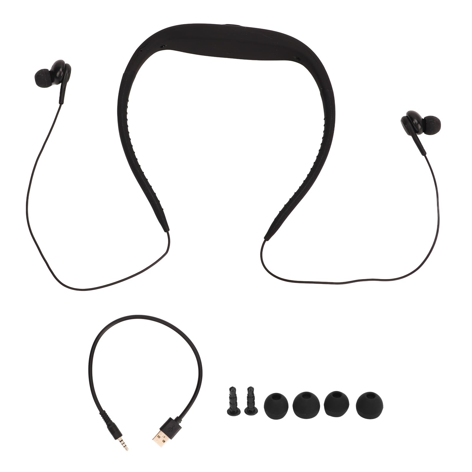IPX8 Swimming Headph Mpusic Player con Radio FM para Deportes acuáticos, posphs livianos y cómodos para Actividades de natación, Carrera y acondicionamiento físico