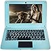 Bigmachine Computer Laptop Mini 10,1 Zoll 32 GB Windows 10 ultradünnes und leichtes Netbook Quad Core PC HDMI USB Webcam Netflix YouTube QWERTZ Layout (Blau)