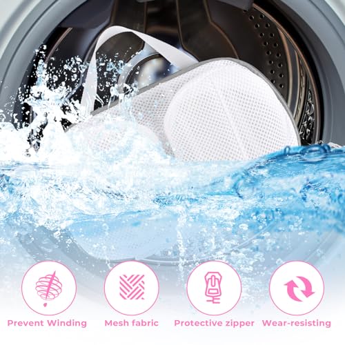 Bra Wash Bags for Laundry, Large Lingerie Underwear Brassiere Bag Set for Washing Machine With Zipper for Women Laundry Storage Washing Delicates (A to C Cups) - Image 5