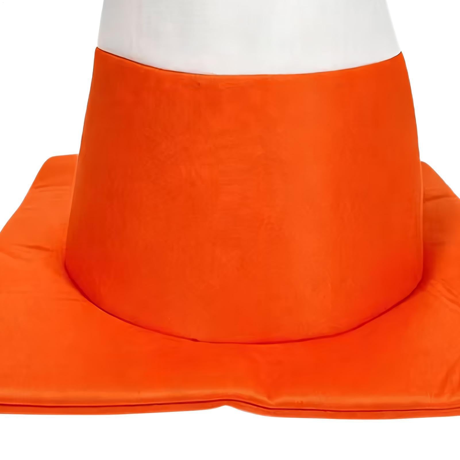 Divertente cappello arancione a forma di cono del traffico, cappello unisex in morbido feltro per feste di Halloween e riunioni