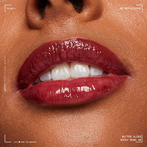 Nyx Professional Makeup Butter Gloss, Non-Sticky Lip Gloss - Rocky Road (Wine) #TOP7