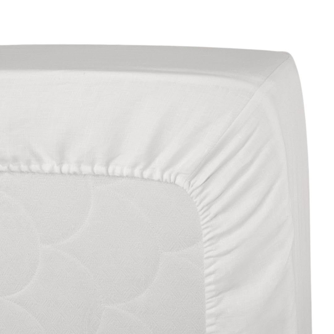 Cuore di lino - Spannbettlaken aus reinem Leinen, optisch, für Doppelbett (180 x 200 x 30 cm)