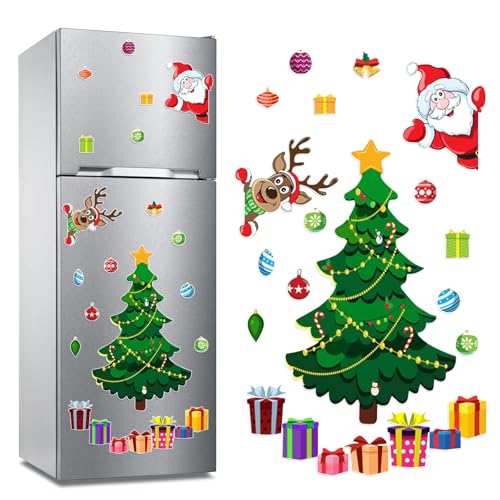 Imanes de nevera Navidad Navidad decoración de árbol de Navidad imanes de Navidad para nevera pizarra magnética hogar cocina regalos decorativos divertidos