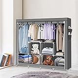 Cette Armoire en Tissu Non Tissé et Tube en Acier.