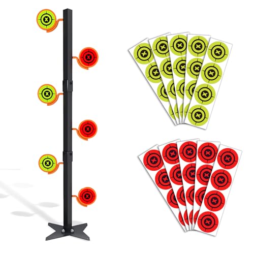 AIMAX OUTDOOR Dueling Tree Target Kit for .22 Rimfire Metal Shooting Target with Ground Insertable Design Suitable for .22 Rifles and Handguns Shooting Practice