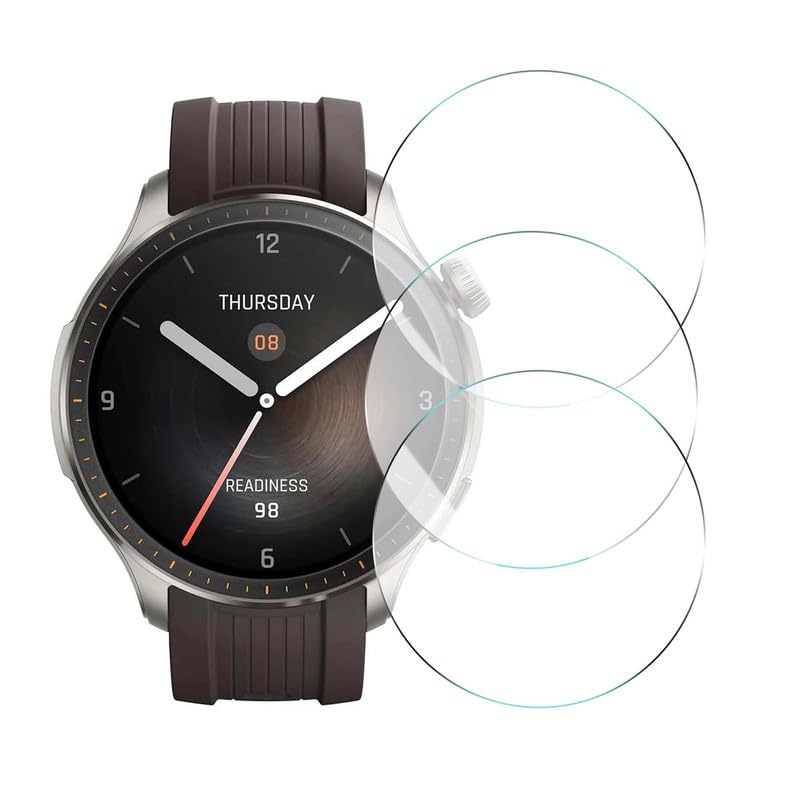 Image of smart watch Screen Guard Protector Compatible for Amazfit Balance 46mm| Ultrathin 0.125mm Flexible Screen Protector TPU Membrane with Edge to Edge Full Screen Coverage & Easy Installation (Pcs - 3)
