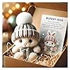 Mini bunny hug cute easter gift plush 2025 bunny in a box hugs positive bunny stuffed animal rabbit soft floppy easter ideas bunnies basket stuffers doll emotional support inspirational gifts a1  urban country home decor