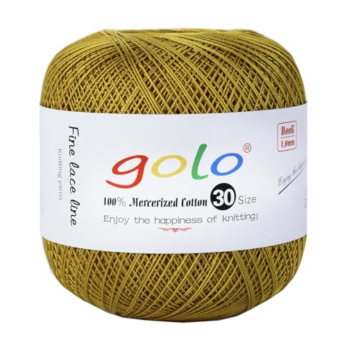 Image of golo Crochet Thread Size 30 Yarn for Hand Kniting Yarn for Tatting Fruit Yellow 274