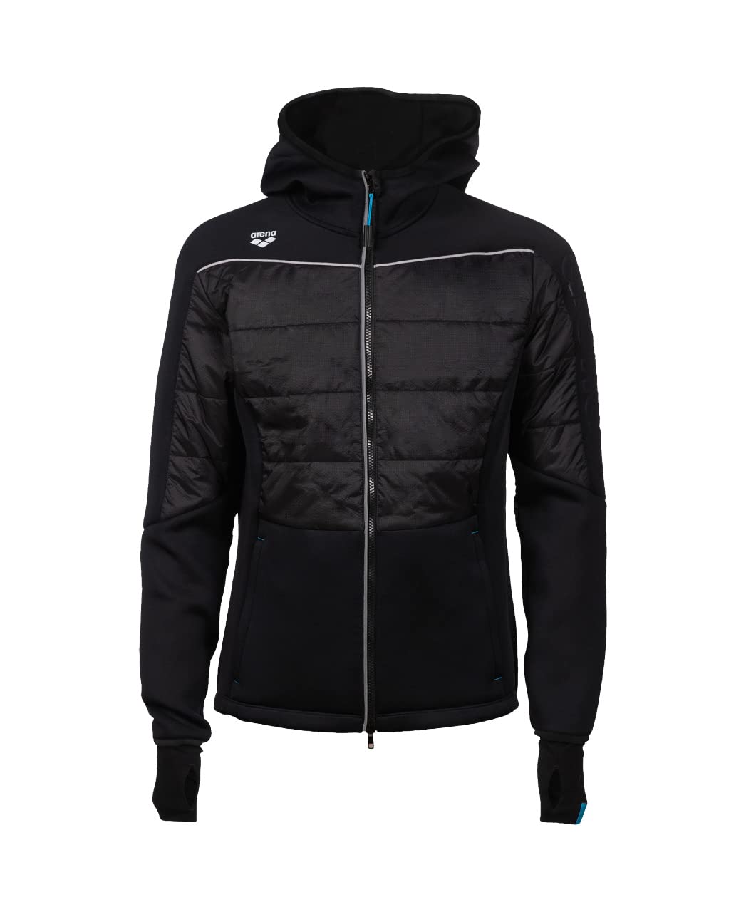 arena Team Half-quilted Veste Homme blouson matelassé noir - 8