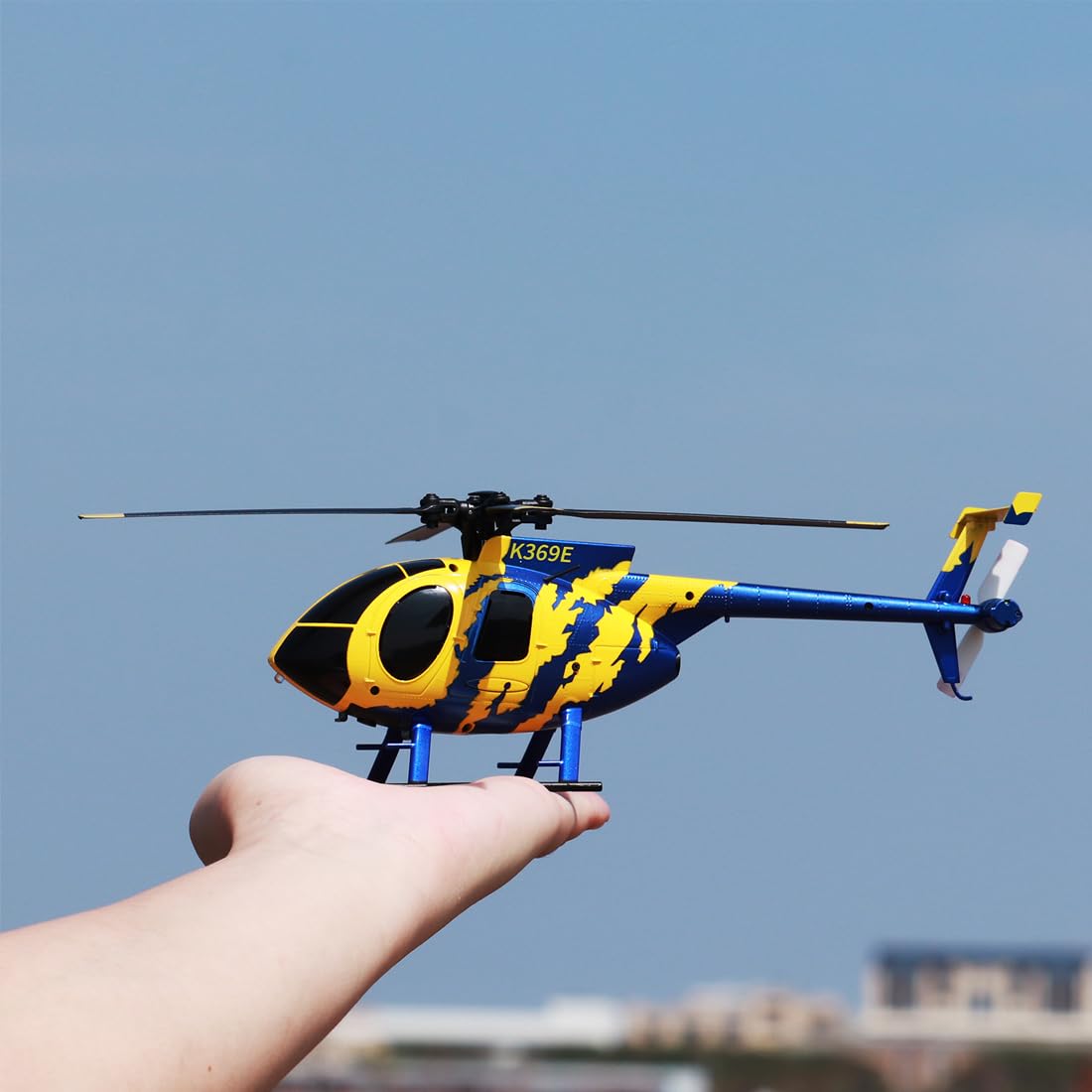 RC ERA C184 MD500 - Elicottero radiocomandato, 2,4 G, motore brushless a 4 canali, con giroscopio e posizione ottica, regalo per hobby per adulti