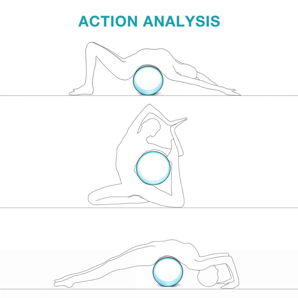 6Pollici Yoga Pilates Circle TPE Yoga Fitness Roller Wheel Strumento di Allenamento per La Schiena Dimagrante Anello Pilates A Forma di Vita Magica