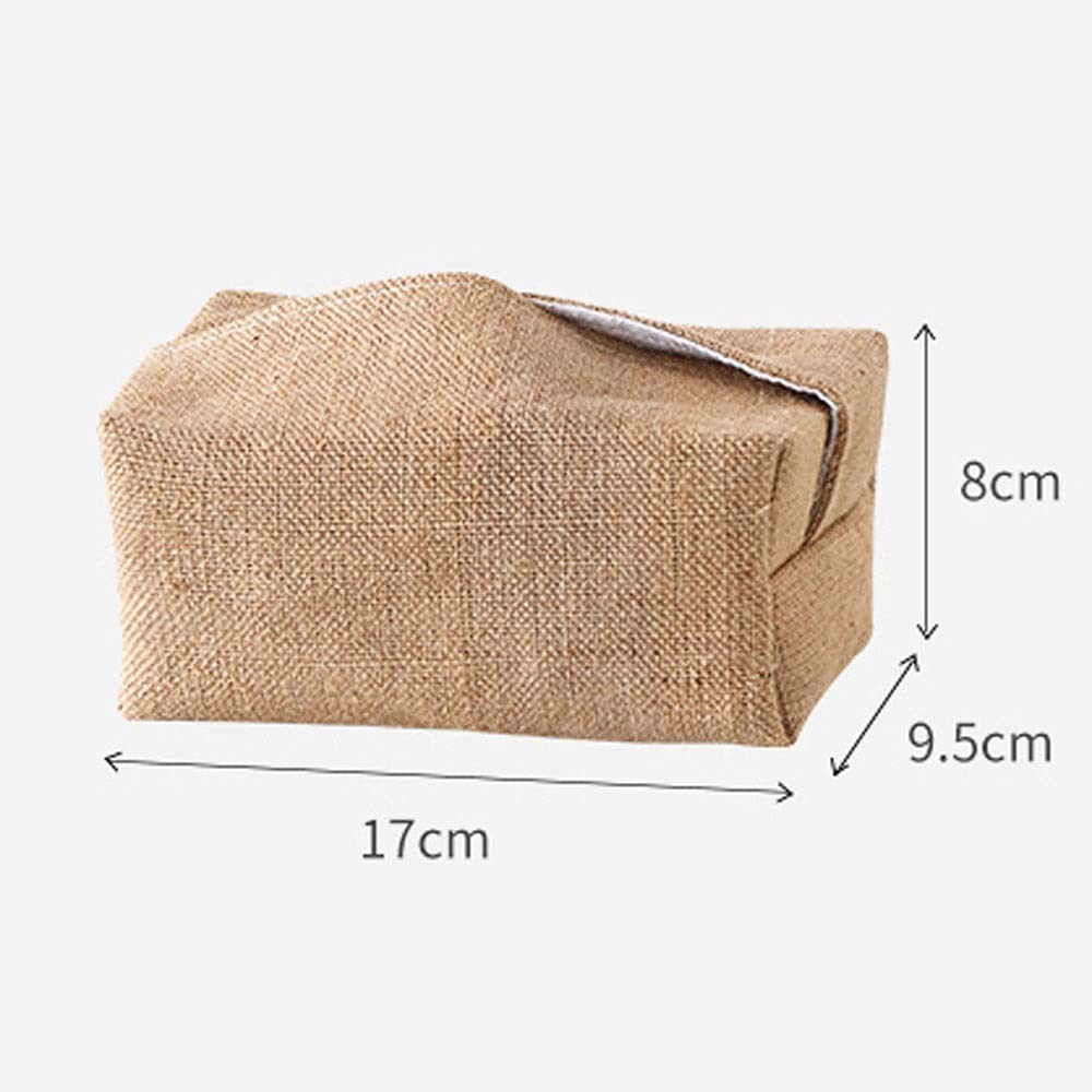 Pudełko na chusteczki lniane pudełko na chusteczki prostokątne dom sypialnia biuro rozmiar 17 cm * 9,5 cm * 8 cm (żółty)
