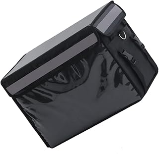 PLAFOPE Boîte Repas Isotherme 32l Noire Étanche En Tissu Oxford Épaissi, Caisse De Livraison Alimentaire Solide Pour Restauration, Pique-niques Et Plats à Emporter