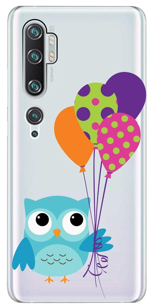 Mixroom Cover TPU Per Xiaomi Redmi Note 9 - Morbida Custodia Con Stampa Gufo Celeste. Protezione Antiurto, Antigraffio, Colori Vividi UV. Spedizione Rapida.